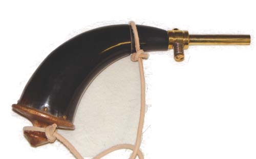 powder horn with brass tip