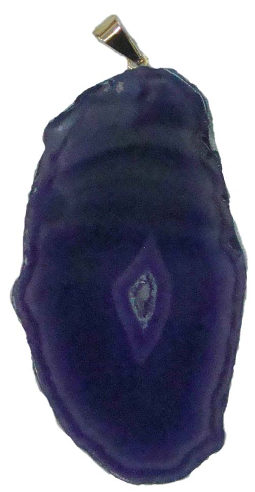 Agate Slice Pendant Purple GP