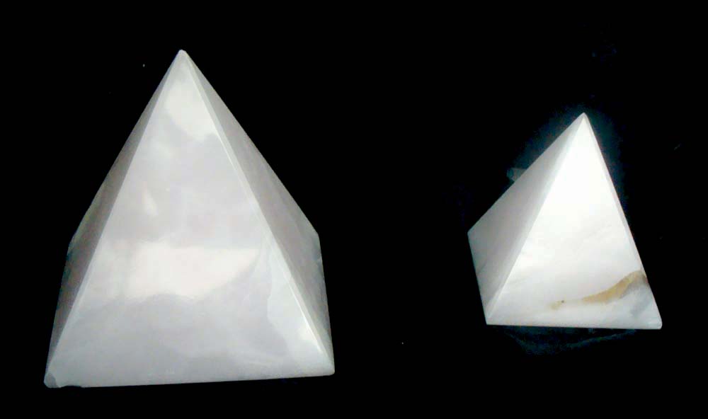 Pink Calcite Pyraminds revised