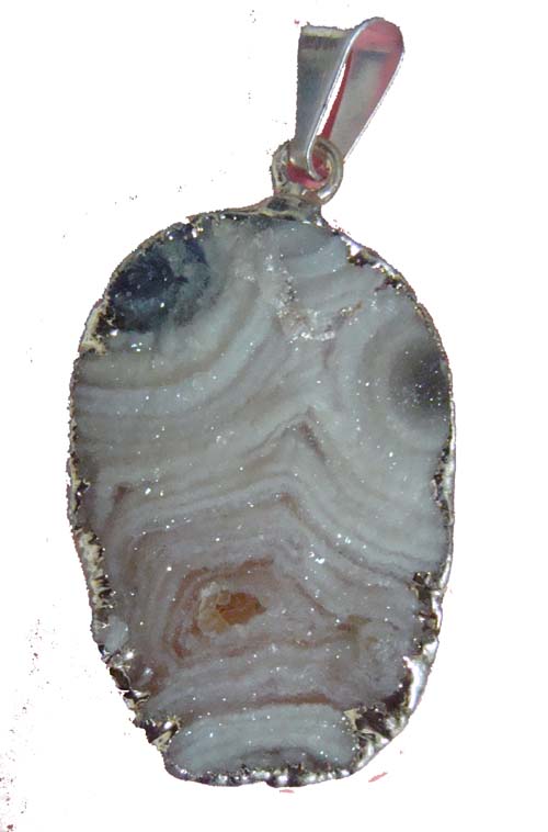 agate druze pendant