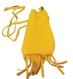 leather pouch gary w fringe