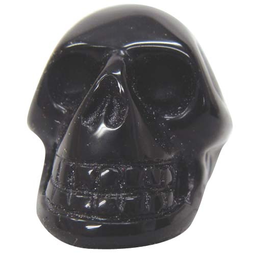 stone skull black obsidian