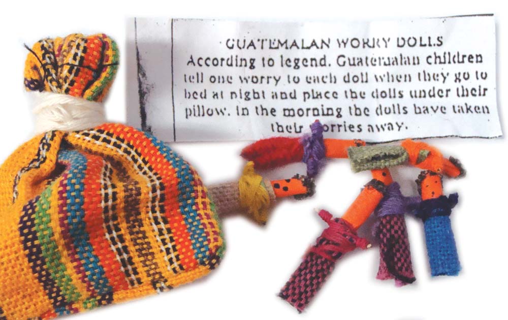 worry doll in bag