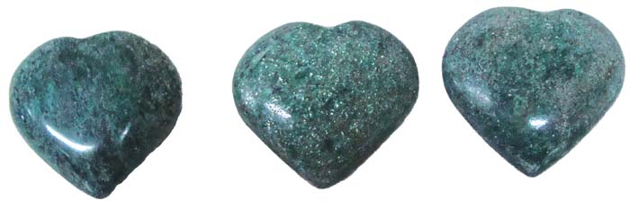 green fuschite heart