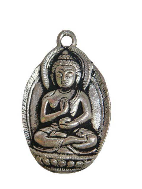 Brass Buddha Pendent silver