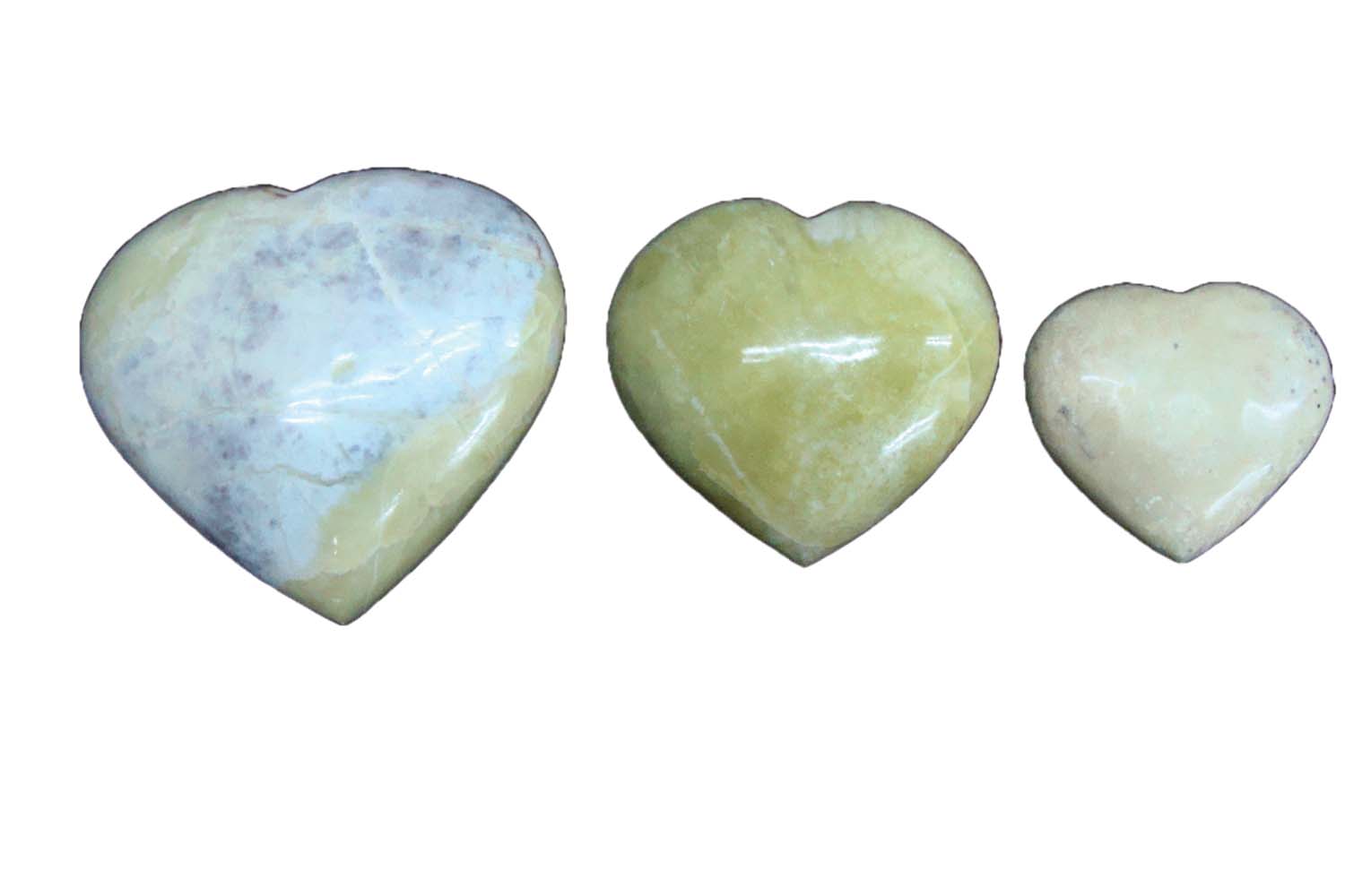 Yellow Jade Hearts