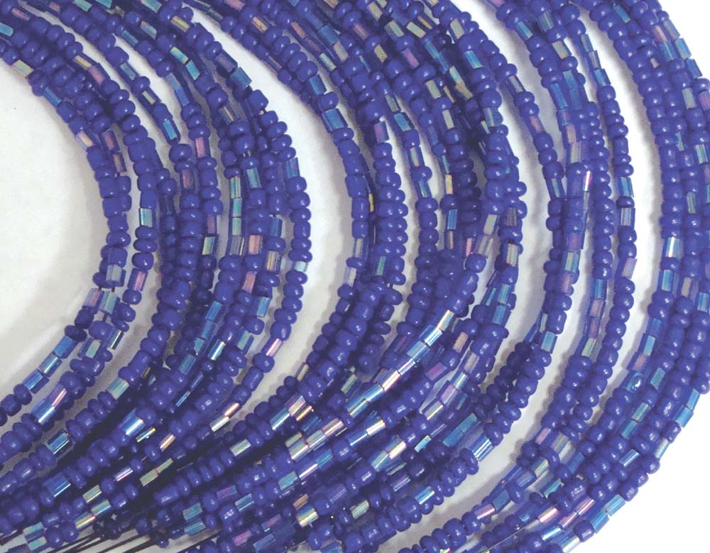 beaded necklace purply blue