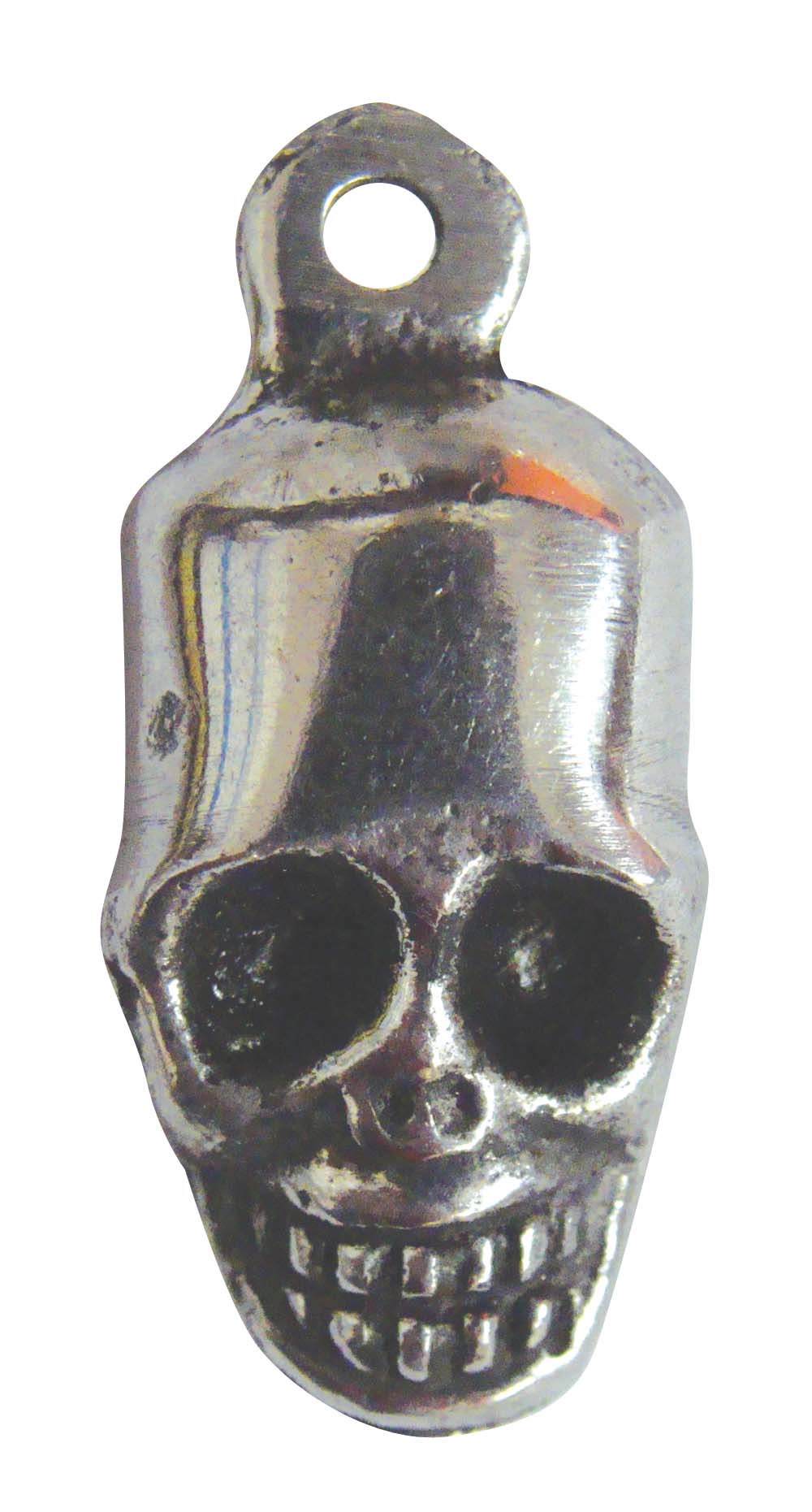 metal skull with bail