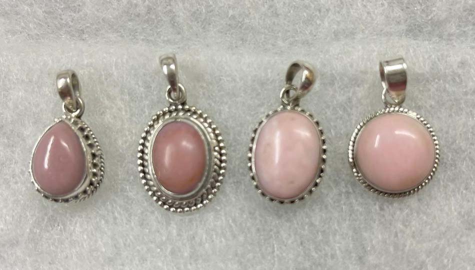 pink opal small pendant