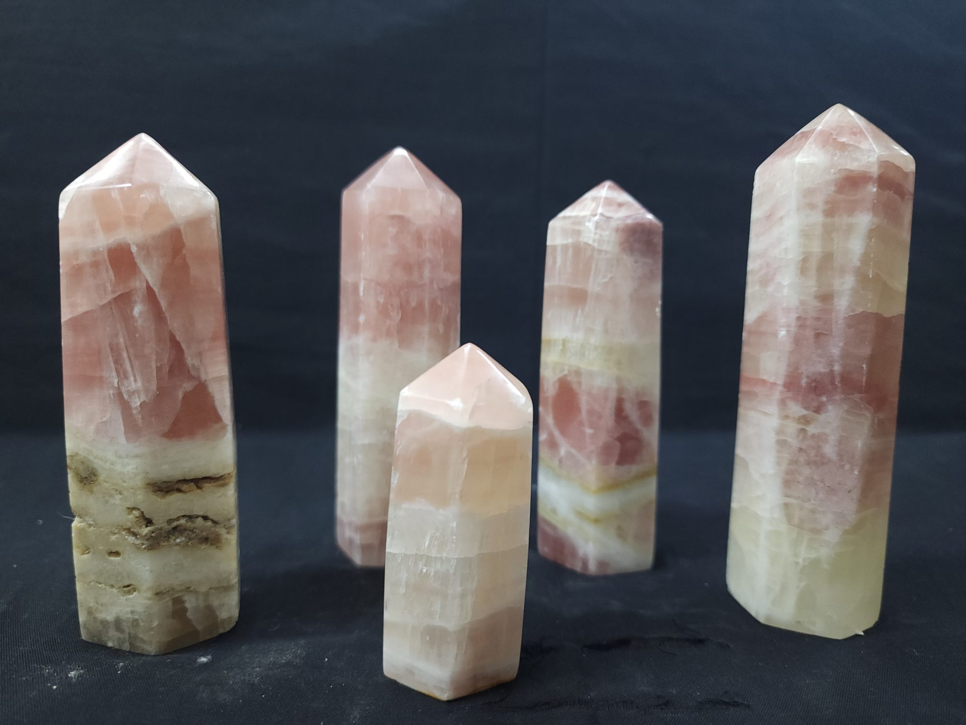 red rose banded calcite point 20 co