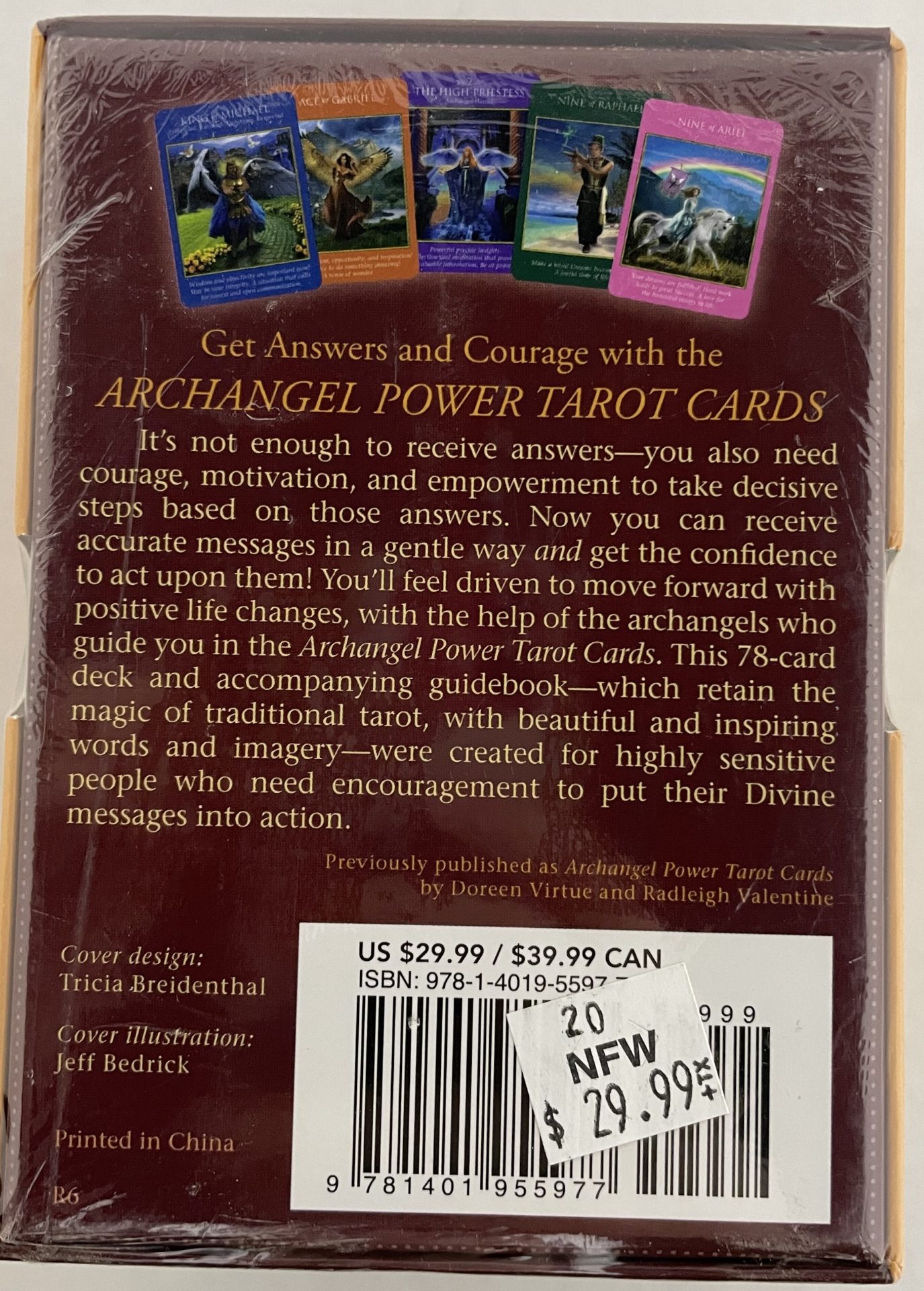 ARCHANGEL POWER TAROT CARDS BACK