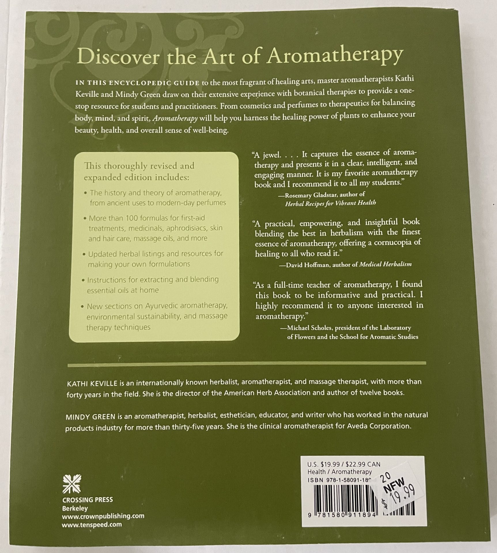 AROMATHERAPY THE HEALING ART BACK