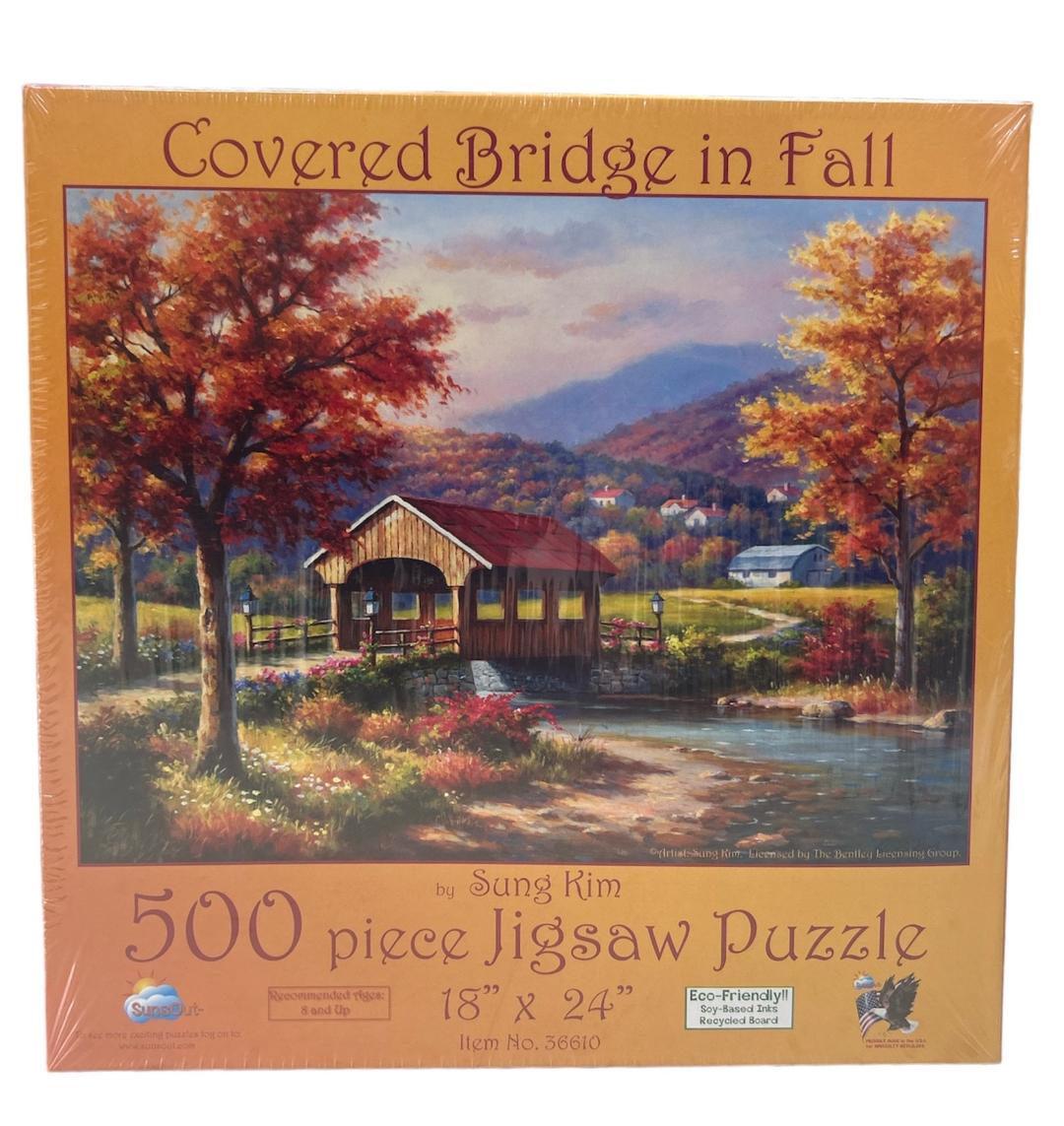 COVERED BRIDGE IN THE FALL 36610