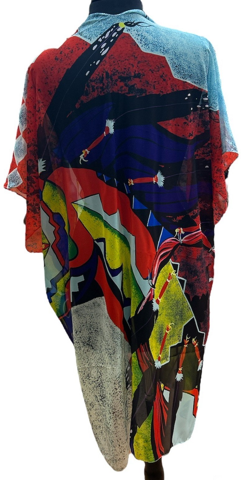 DANCING COLORS SHEER JACKET BACK