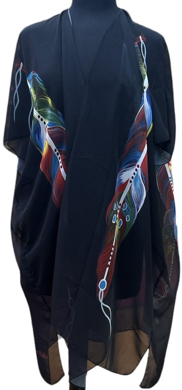 FEATHER OF MANY COLORS SHEER JACKET