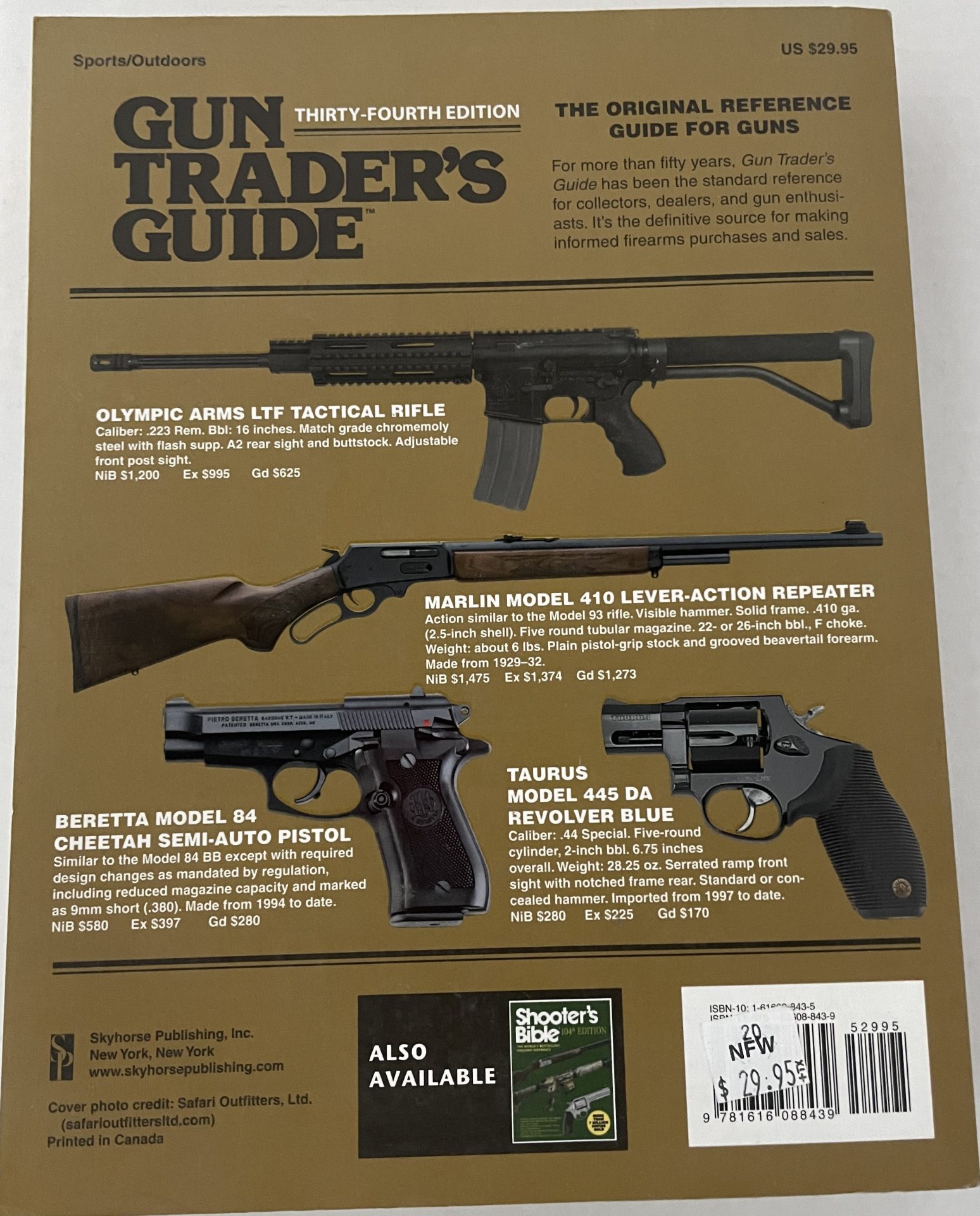 GUN TRADERS 34TH EDITION BACK