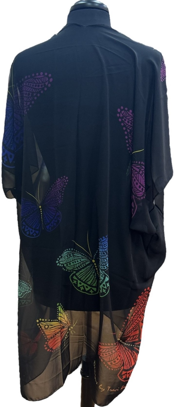 RAINBOW BUTTERFLY SHEER JACKET BACK