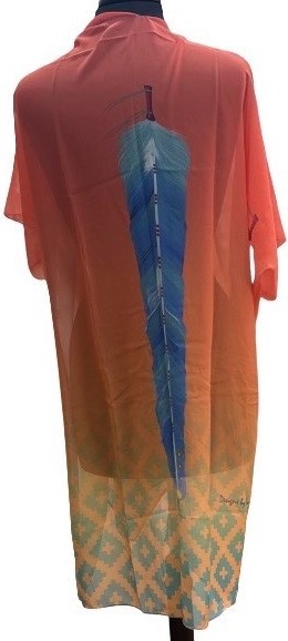 SUNSET FEATHER SHEER JACKET BACK