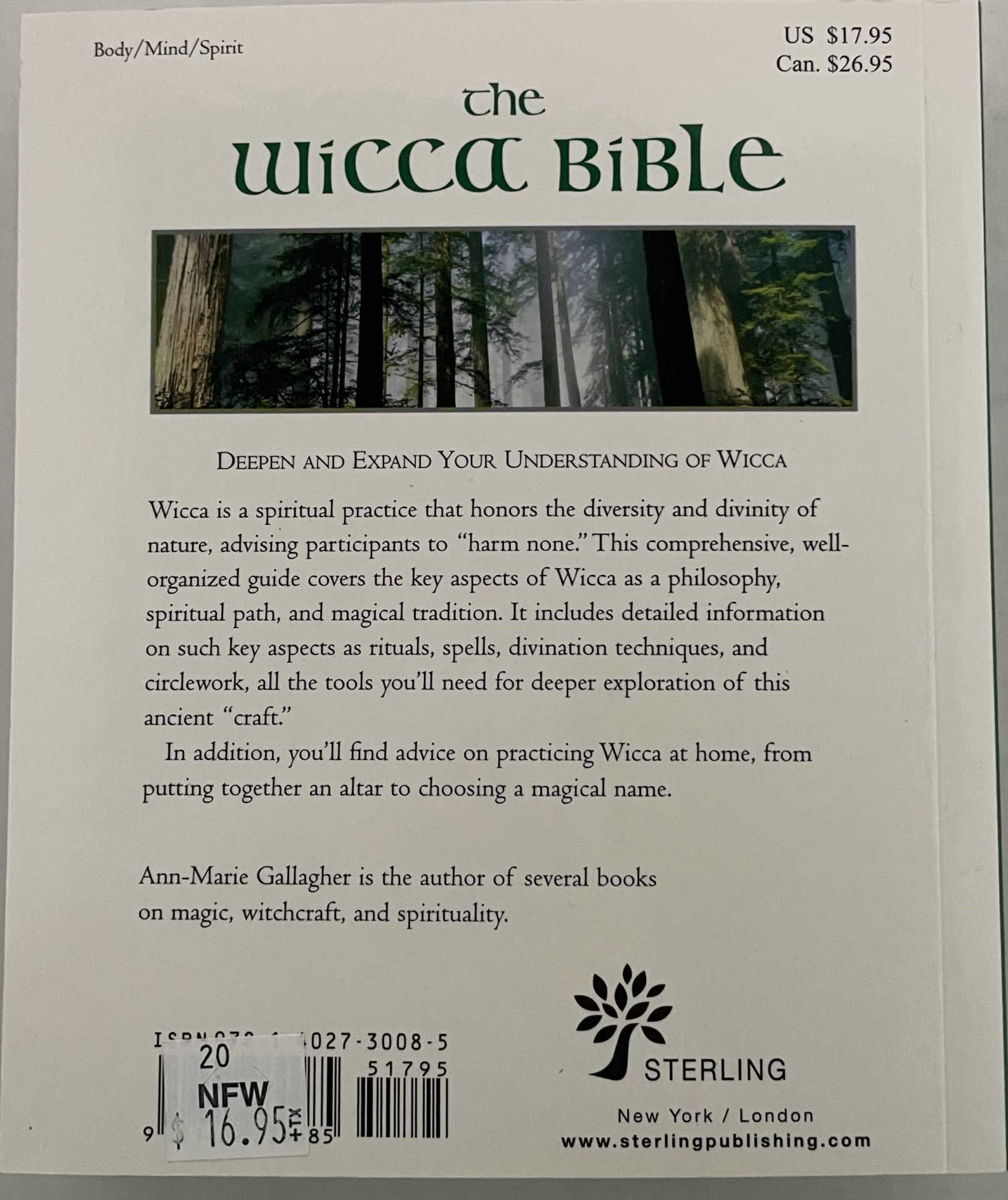 WICCA BIBLE BACK