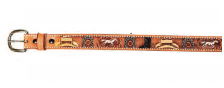 Children's Rodeo Tooled Leather Belt - Driftstone Pueblo - Retail