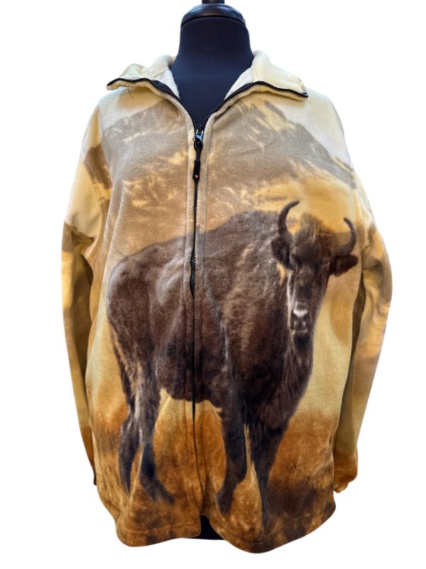full zip fleece no hood buffalo