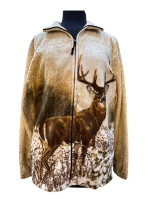 Full Zip Fleece no hood Deer