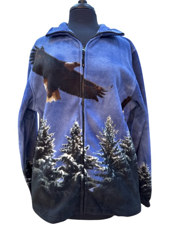 full zip fleece no hood eagle