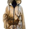 full zip plush sherpa w hood deer