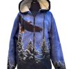 full zip plush sherpa w hood eagle