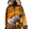 full zip plush sherpa w hood horse